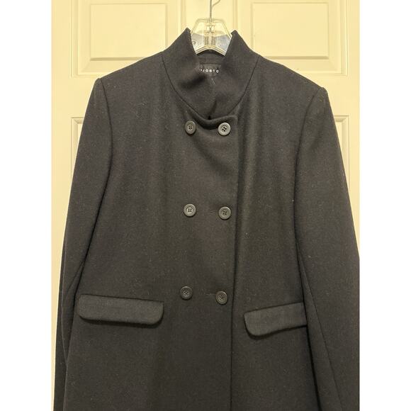 Braetan Women's Warm Wool Blend Black 6 Button Up Pea Coat Jacket Size Medium - Picture 5 of 10